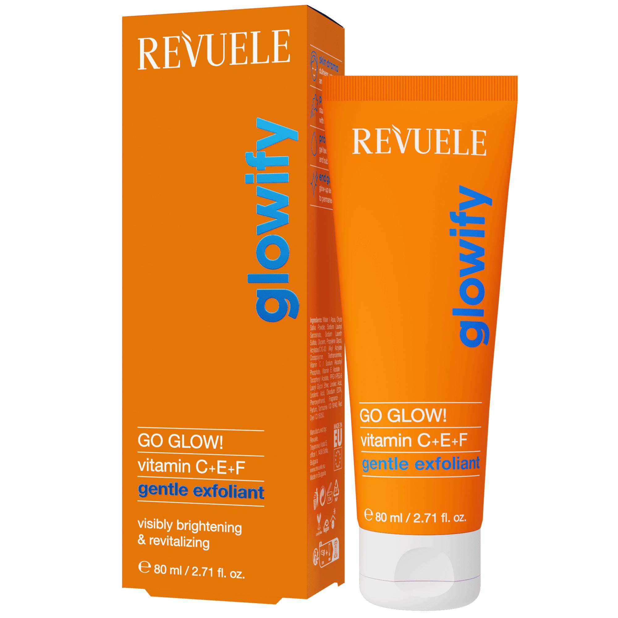 

Нежный пилинг для лица Go Glow! Vitamin C+E+F Revuele 80 мл