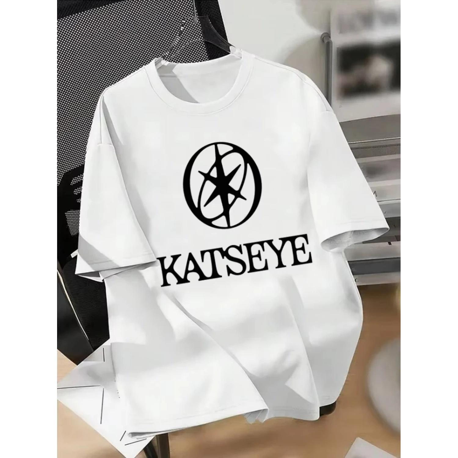 Retro Katseye Beautiful Chaos T-shirt Kpop Tee Gift for Woman Man Fashion Harajuku Kawaii T-shirt Women s Y2K Clothing Tops S чёрный
