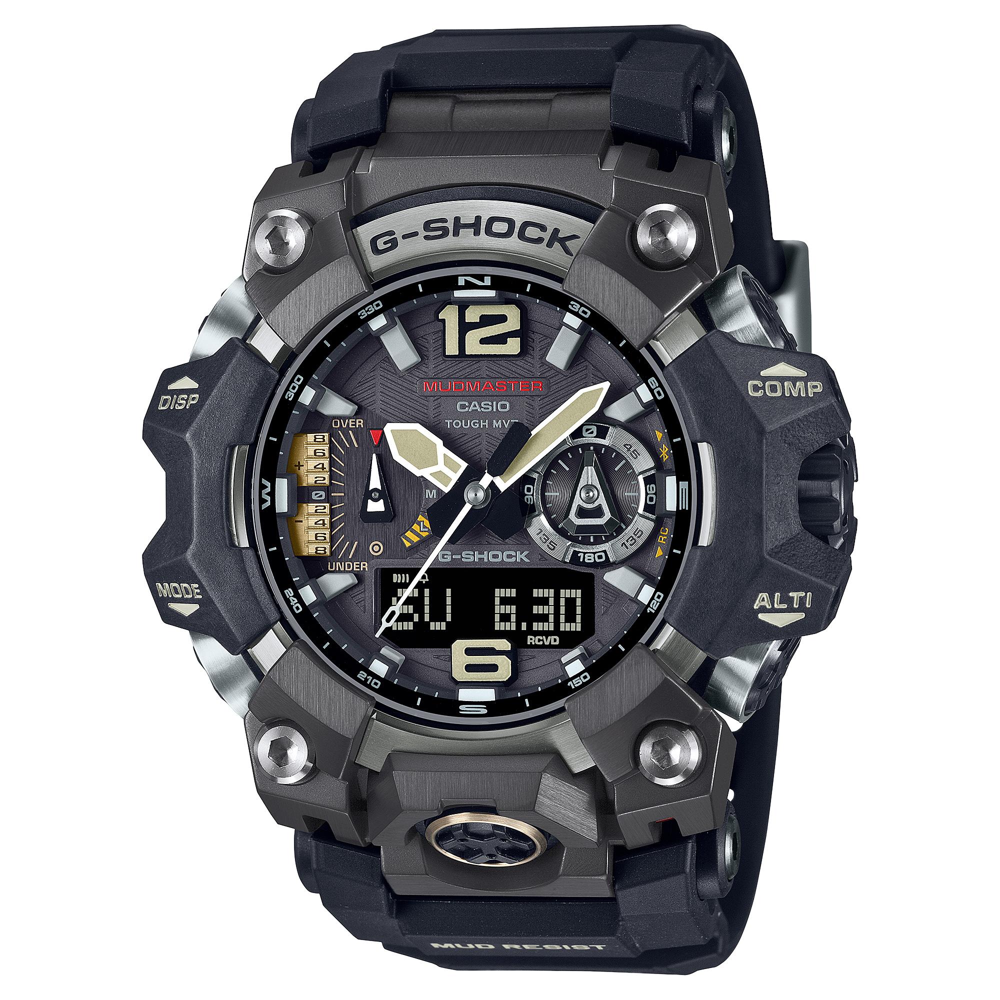 

Casio G-SHOCK Men s Stainless Steel 200M Water Resistant Shock Resistant Quartz Watch GWG-B1000-1A сірий колір