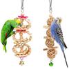 Bird Toys Combination Parrot Bird Toys Wood Articles Bite Pet Bird Toys For Parrot Training Bird Toy Swing Ball Bell Standing