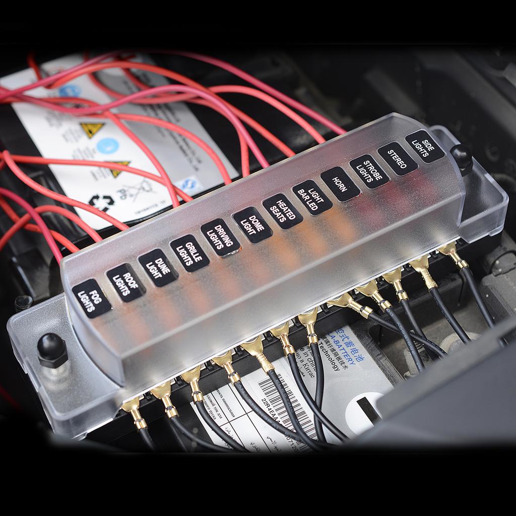 1 Unit 12 Boxes Fuse Box Fuse Marine Led Indicator Fuse Panel Cover and Fuse Automatic Replacement Fuse Block Directed Copper Screw