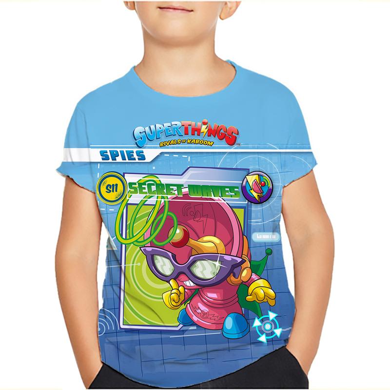 Superzings 7 Boys Clothes T-shirt New Summer Clothing Children's Wear Tops Short Sleeve Tees Kids Cartoon Tshirts