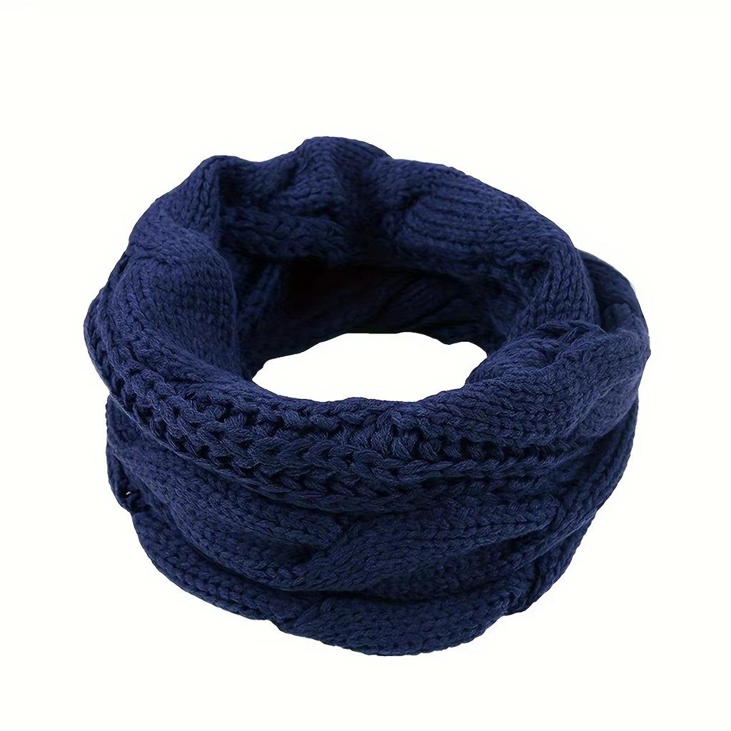 Herbst und Winter Verdickung Einfarbige Plüsch Strickwaren Krapfen Schal Outdoor Wärme Kabelloser Ring Schal
