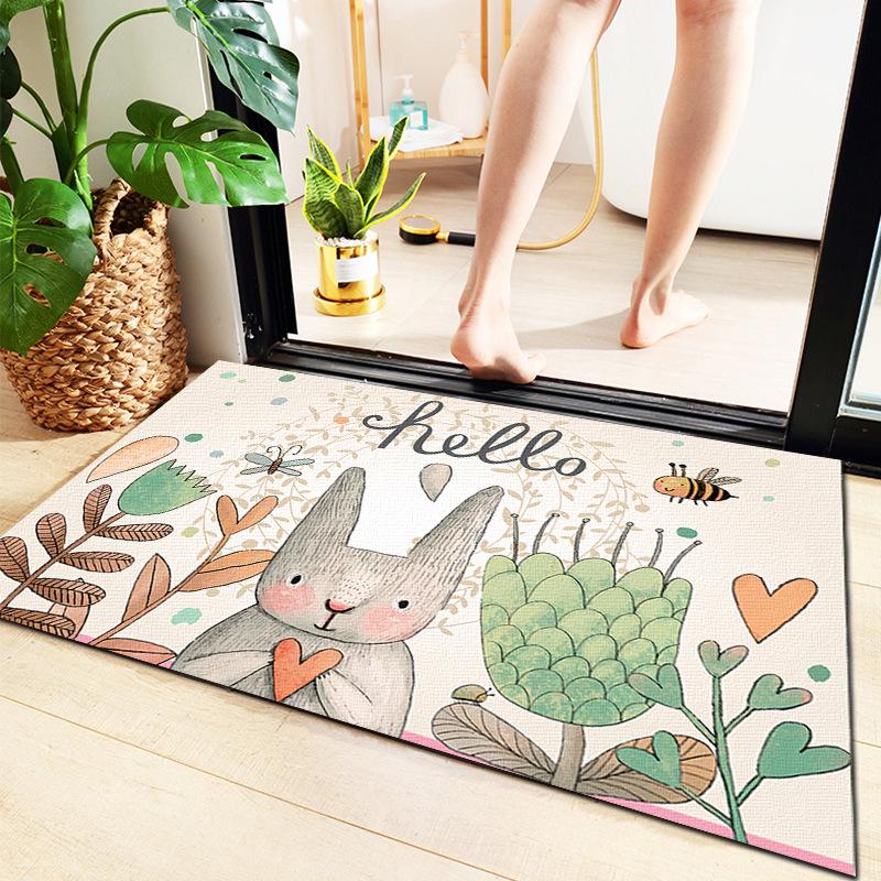 Anti-Slip Water-Absorbent Bathroom Mat for Entryway and Household Use