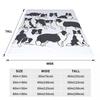 Border Collie Dog Cute Pattern Blanket Soft Warm Flannel Throw Blanket Cover for Bed Living Room Picnic Travel Home Couch