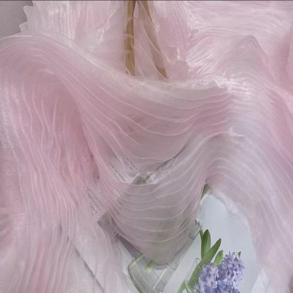 150cm X 1 Yard Organza Faltenstoff Hartnetz-Textur Handgefertigter Faltenstoff DIY Bekleidungsstoff Dreidimensionale Dekoration