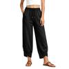 Women's Casual Loose Fit Drawstring Wide Leg Pants with Pockets
