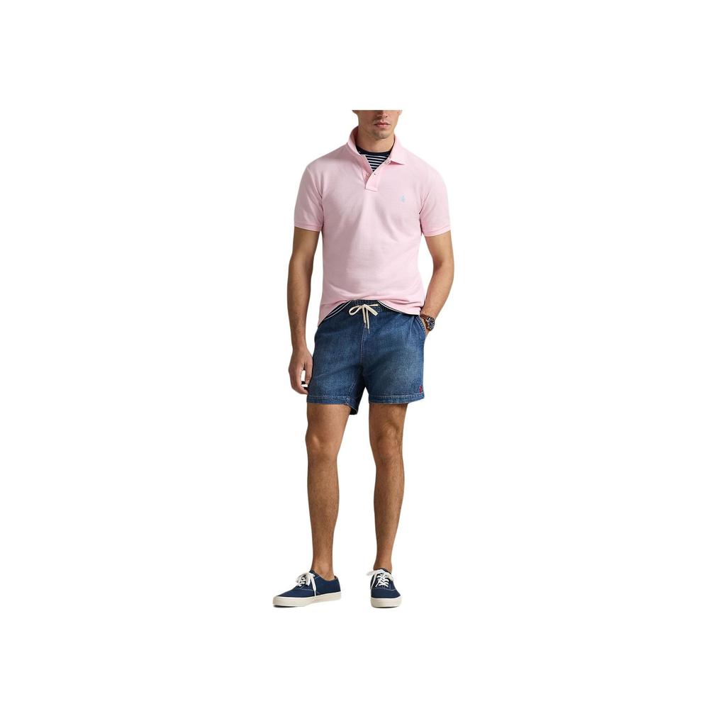 Polo Ralph Lauren Solid Color Logo Embroidered Short Sleeve Polo Shirt Men tops Pink 710680784-424