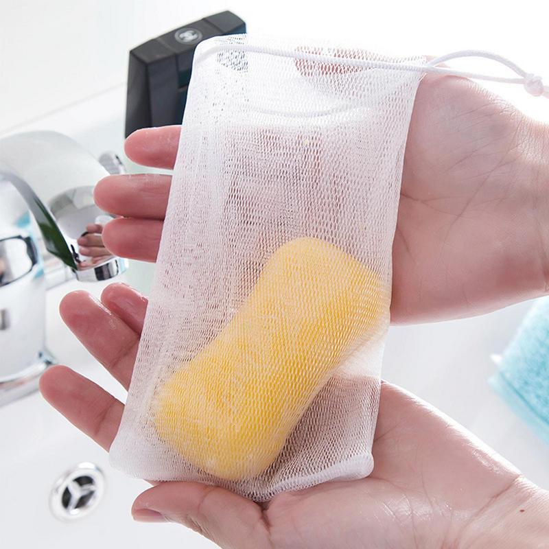Soap Net Mesh Bag For Foam Face Wash Exfoliating Bag And Soap Pouch Face Wash Milk Foaming Net For Bubble Making 12*9cm