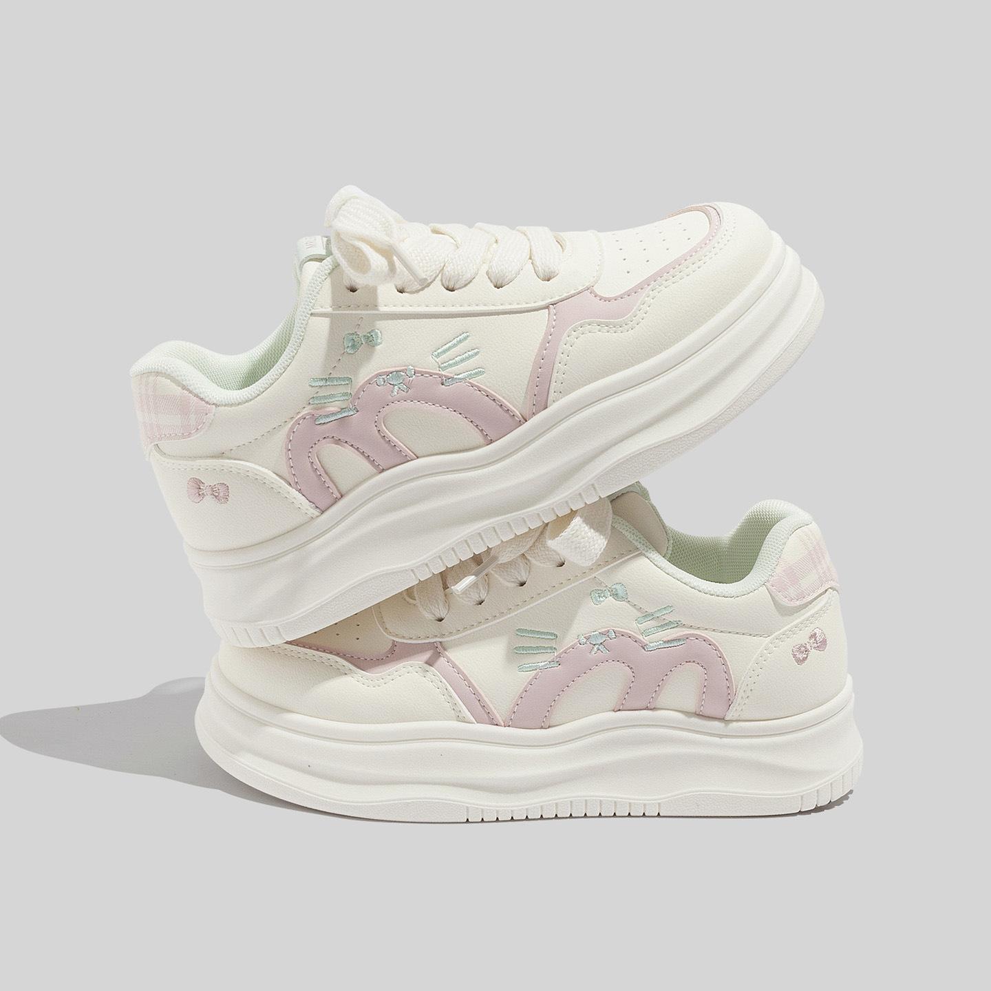 Belle platform height increase 22 spring design sense college style single shoes sports casual board shoes 35