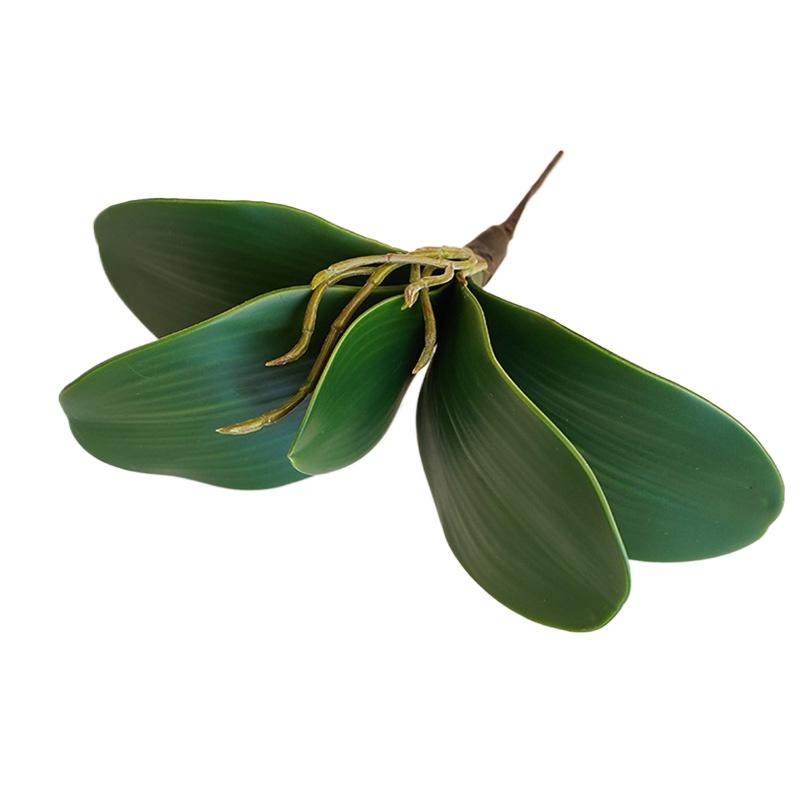 Simulation Phalaenopsis Leaves 1pc Auxiliary Touch Decorative Plants Flowers Artificial DIY Real Flower Leaf Material Spring