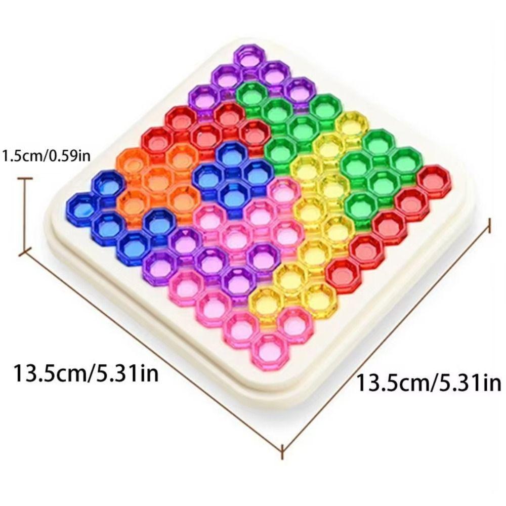 Geometric Blocks Sudoku Board Game Plastics Colorful Puzzle Intelligence Toys  Children's Day Gift