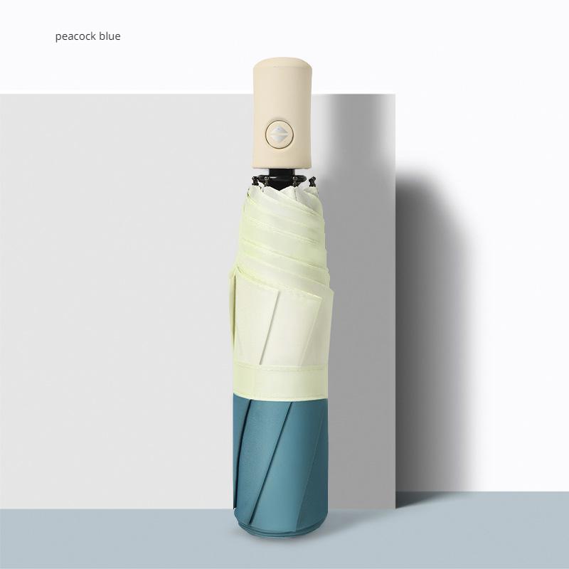 Trzyczęściowy, w pełni automatyczny łącznik krawędziowy Koreański mały, składany parasol z samoczynnie otwierającym się i zamykanym potrójnym parasolem