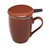 Mira Orange Mug With Infuser And Stoneware Lid