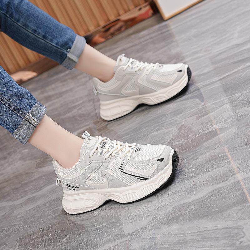 New Spring and Autumn Daddy Shoes Ins Mountaineering Shoes Thick-soled Heightening Casual Sports Shoes X