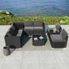 Patio Furniture Sets Modular Outdoor Lounge Set – 9Pcs Sofa, Armchairs And Coffee Table