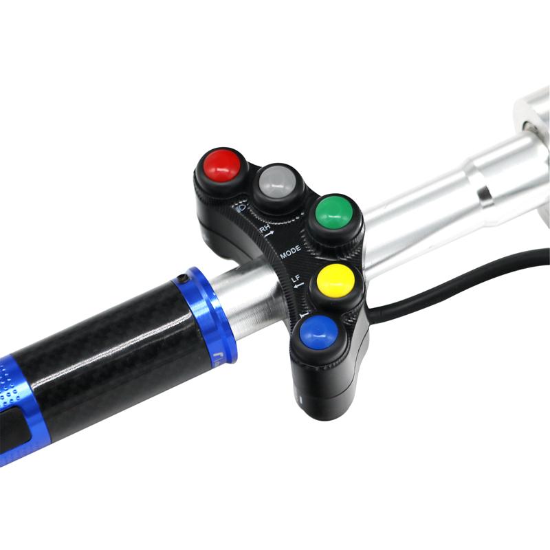 LMoDri 7 Function Buttons Motorcycle Switch 7/8" 22mm Handlebar Switches Headlight Hazard Brake Fog Lights ON-OFF ATV