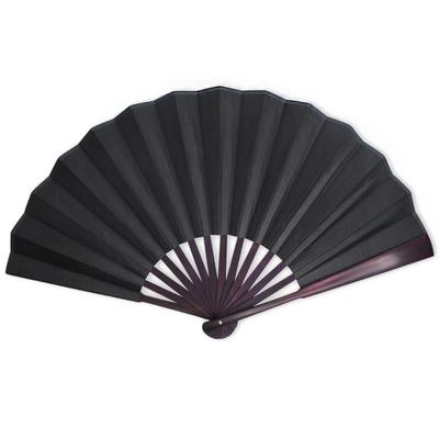 Black Silk Folding Dance Japanese Fireworks Summer Plain [boshiho] Men's Fan, Fan, DIY, Stylish, Style, Festival, Festival,