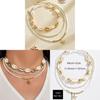 Bohemian Shell Necklace Set With Multilayer Geometric Design For Women