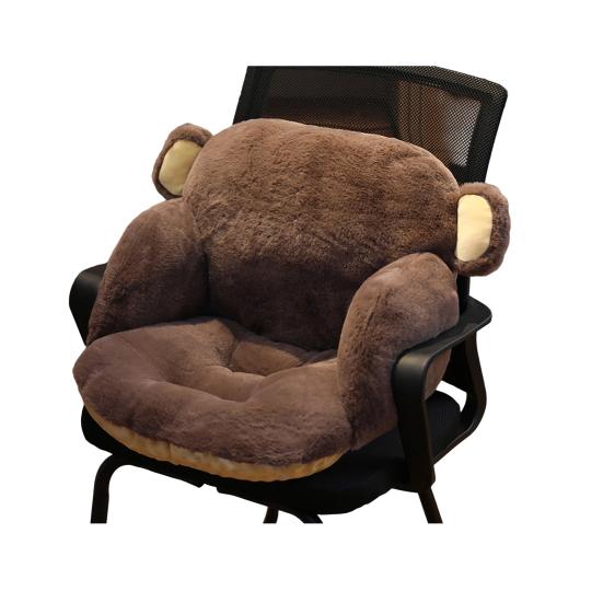 Cute Chair Cushion Comfy Plush Seat Cushion with Backrest Non-Slip Floor Pillow Tatami Seat Pad for Office Lazy Sofa Bedroom