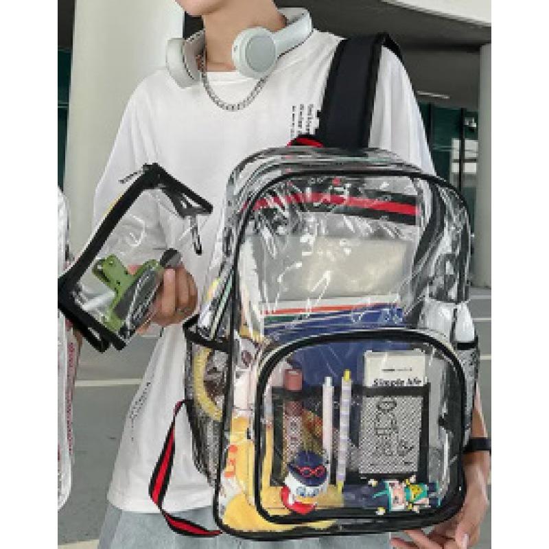 Transparent Waterproof PVC School Backpack - Large Capacity, Hot Sale