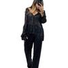 Two Piece Sequin Set Sequin Outerwear Trousers Top Set Temperament Sequins Two-piece Suit Set Formal Dress