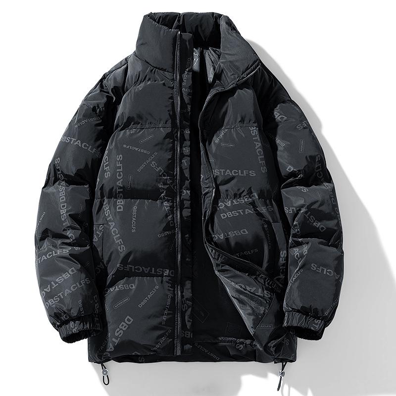 Unisex velké bavlněné bundy: Odpovídající styly pro dospělé a dospívající, módní stojaté límce, volný střih pro muže