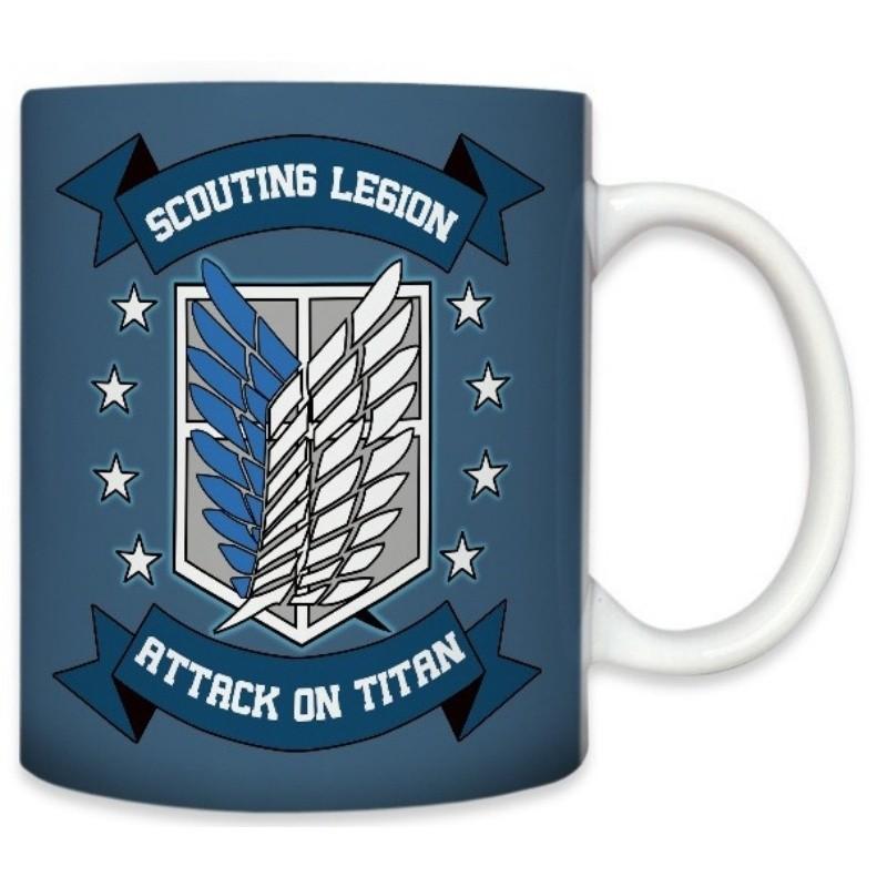 Керамическая кружка с принтом Аниме Мультяшный Атака Титанов Чашка для воды и чая 400ML