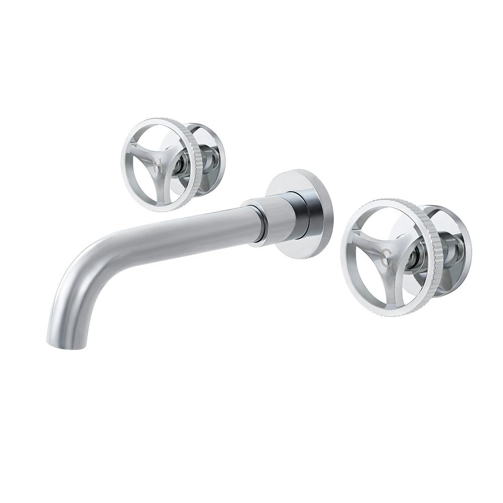 Wall Mounted Basin Faucet Hot Cold Widespread Sink Mixers Basin Faucet Brass In-wall ORB Basin Faucet