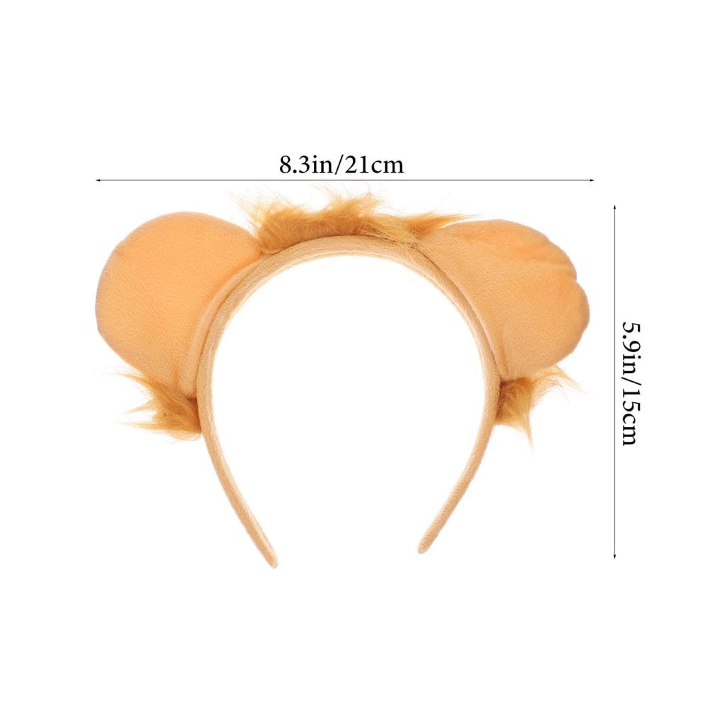 CALLARON Lion Cosplay 3-Piece Set for Kids, Animal Costume with Headband, Bow Tie, Tail, and Ears, Perfect for Halloween, School Plays, Performances,