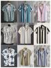 Men's Striped Short Sleeve Button-Down Casual Vacation Shirt