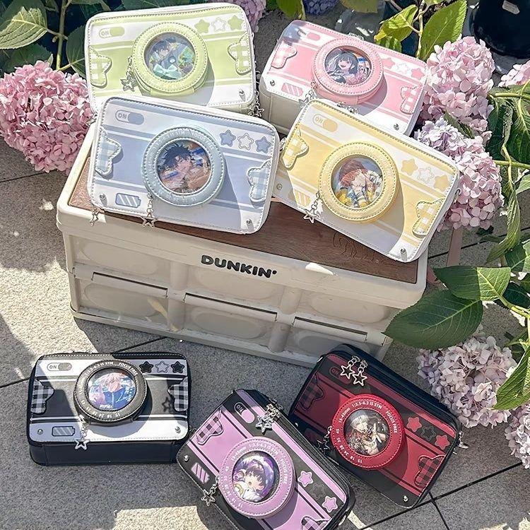 JIAERDI Harajuku Aesthetic Camera Itabag Women Versatile Transparent Casual Crossboody Bags Female Sweet Cute Messenger Bag