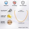 Gold Color Franco Chain Necklace for Men,3MM Wide Thick Stainless Steel Necklace Collars,Classic Trendy Zircon Gifts