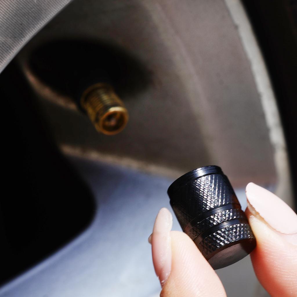 4/8Pcs Car Tire Valve Stems Caps Knurling Style Tire Valve Cap Aluminum Tire Wheel Stem Air Valve Cap Car Universal Accessories