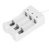 A03 White ABS Eco Friendly High Temperature Resistance 3 Slot USB Charger Charging for Aa AAA Battery