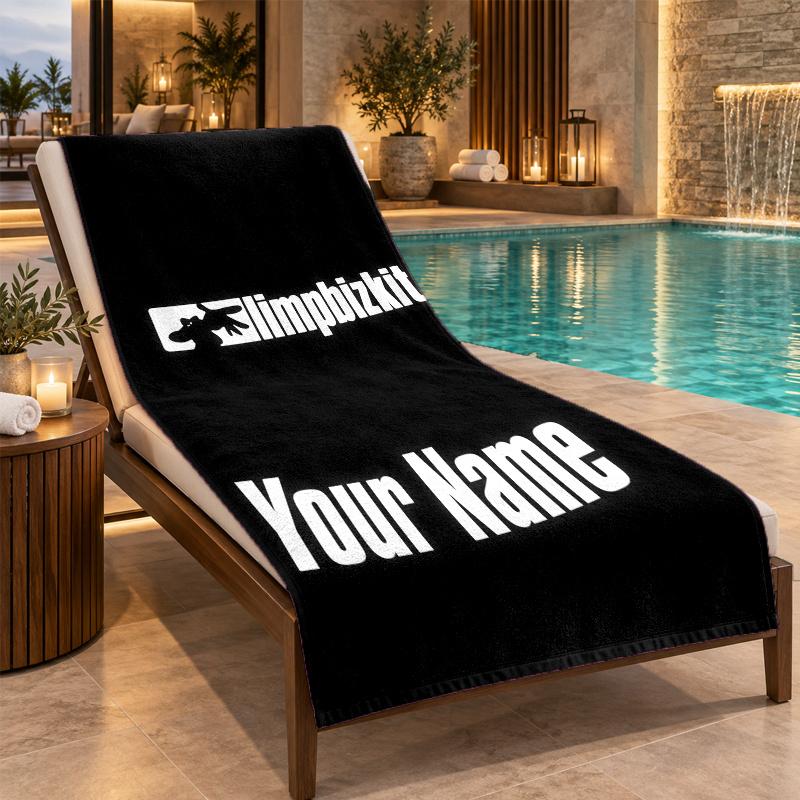 Custom Name Limp Bizkit Beach Towel Personalized Text Soft Towel Swimming Travel Bath Gift