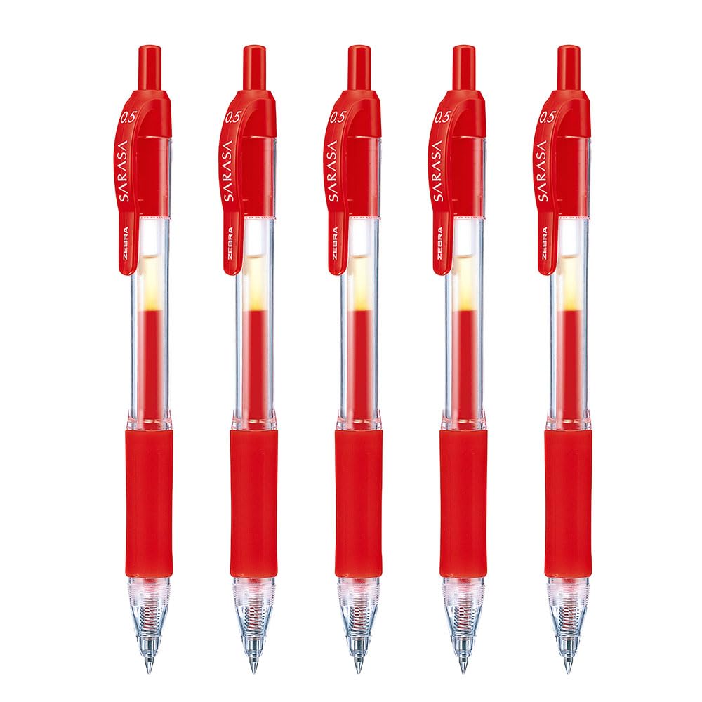 

Zebra Gel Ballpoint Pen Sarasa Red Set of 5 0.5mm P-JJ3-R5-AZ