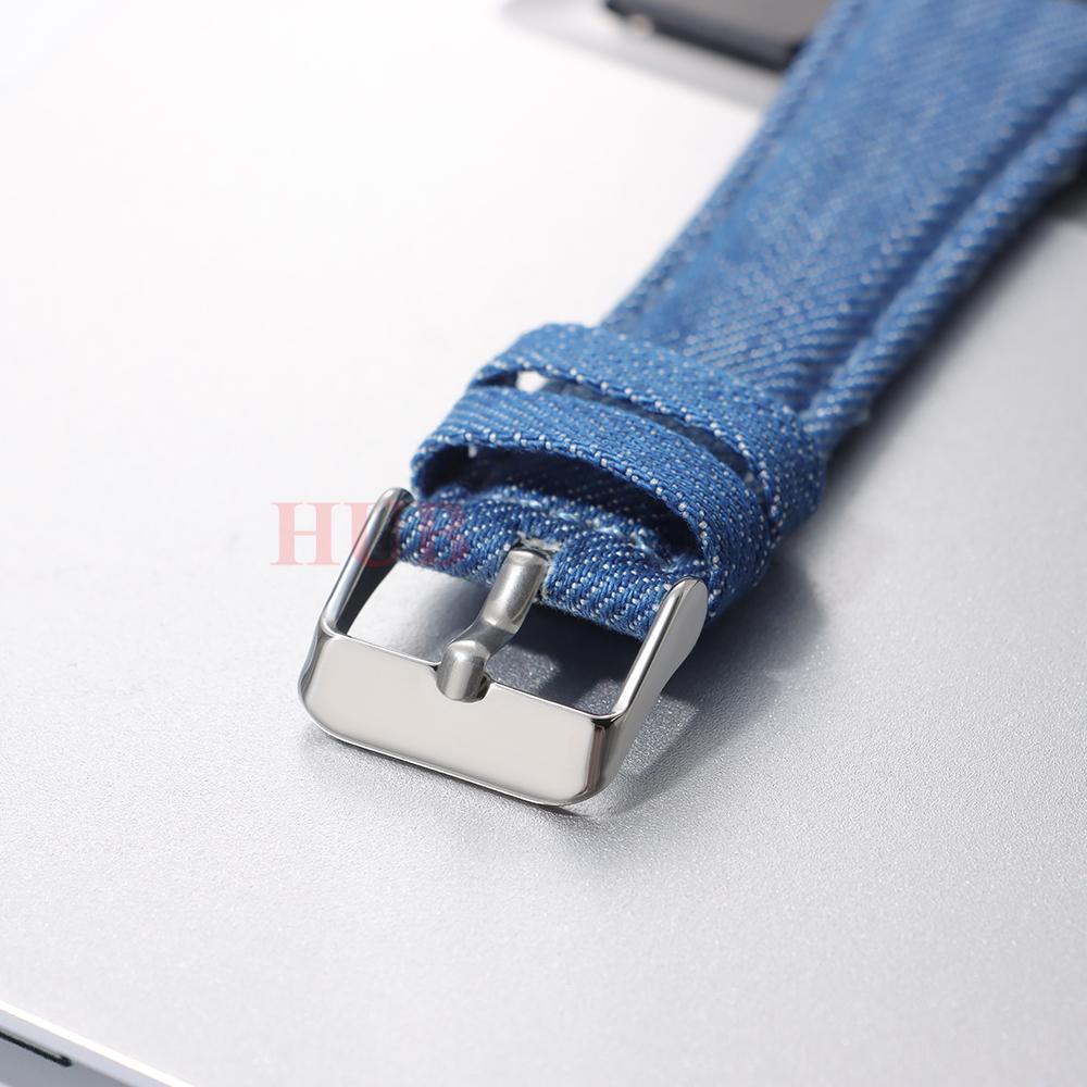 Denim Nylon Straps 22mm 24mm for Omega for Seiko Watches for Men Women Vintage Soft Fabric Nylon Watchbands Watch Accessories