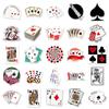 50 Poker Card Stickers: Trendy Waterproof Graffiti for Suitcases, Computers, and Notebooks