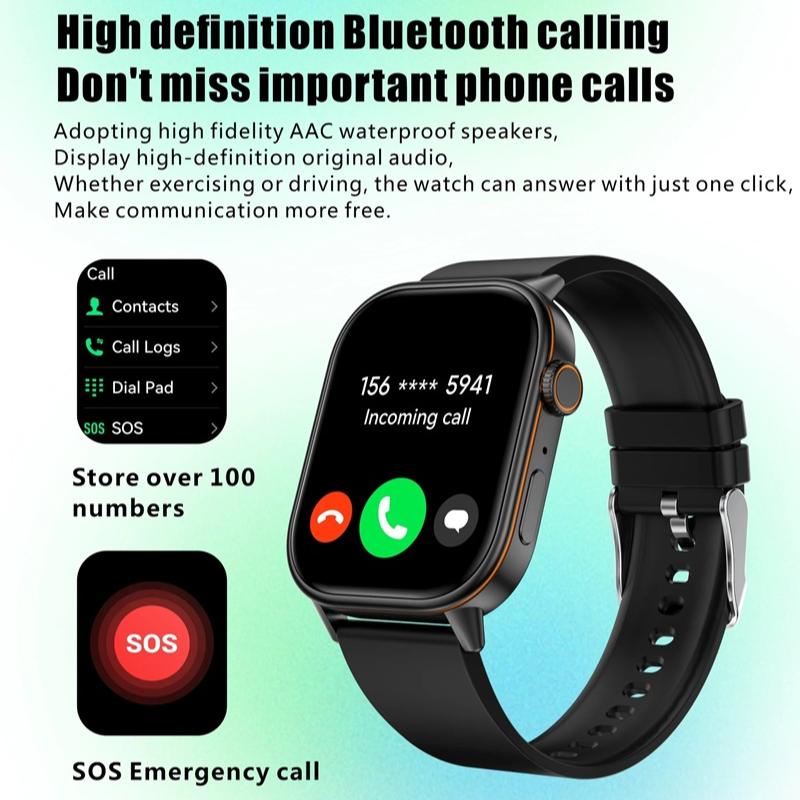 2025 New Uric Hot Sales Built In GPS Sports Smartwatch Men 2.01 Inch HD Screen Compass 5ATM Bluetooth Call Fitness Outdoor Adults