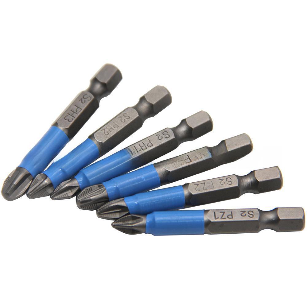 Non-slip S2 Steel Screwdriver Bit Set with Electric Cross Head. PH1/PH2/PH3/PZ1/PZ2/PZ3.