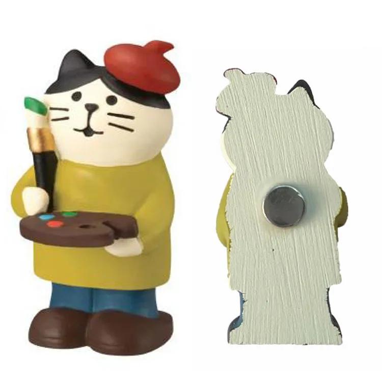 Resin Cute Cartoon Cat Fridge Magnetic Sticker Kawaii Zakka 3D Refrigerator Magnet Magnets Home Decoration Creative BirthdayGift