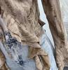 Post-Apocalyptic Style Ruffled Tie-Up Ripped Cardigan, Long-Sleeve Outer Layer