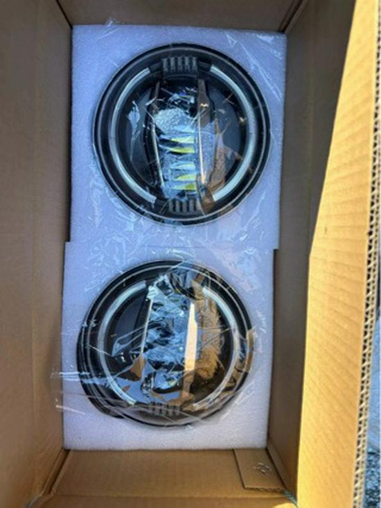 7-Inch LED Headlights for JL07-17 JK Wrangler - Blue