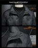 2025 Winter Men's Embossed Stand Collar Down Jacket - European Style Trendy Casual Outerwear