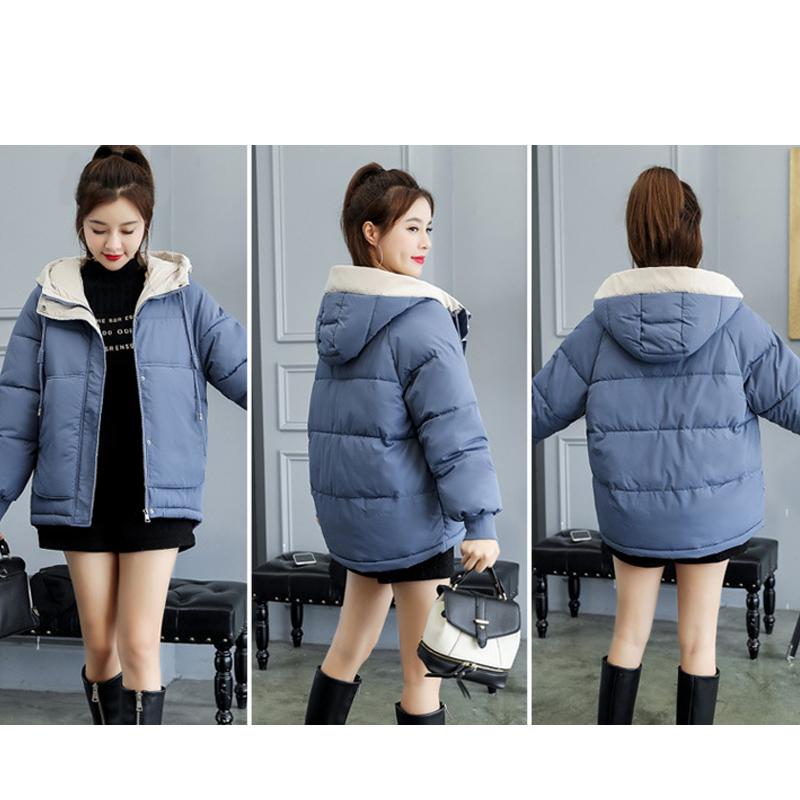 Baumwollmantel Damen Kurzer Winter Neue Koreanische Art Student Brotmantel Baumwolljacke Lose Verdickte Baumwollmanteljacke