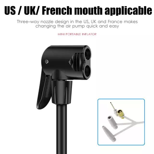 Bike Pump Riding Portable Mini High Pressure Pump 120PSI Bicycle Mountain Road Bike Pump Basketball Toy Inflatable Tube Riding