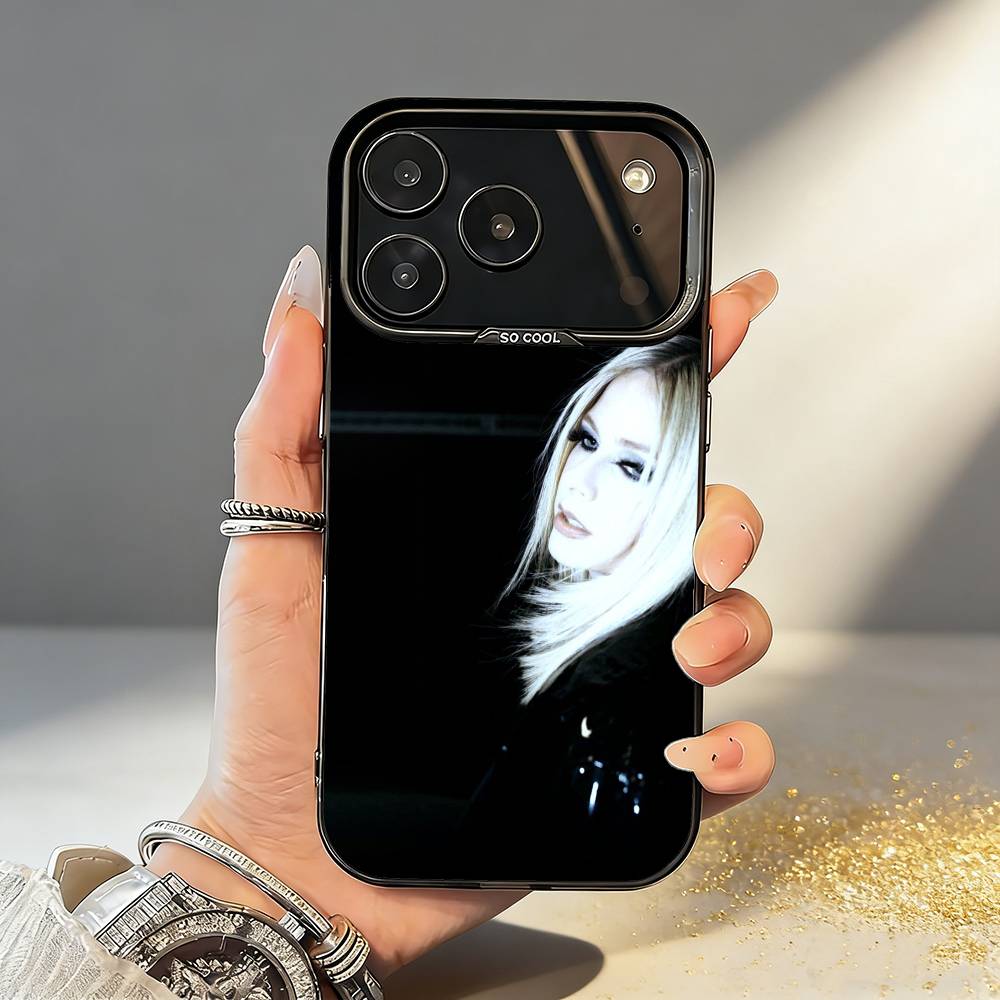 

A-Avril L-Lavigne Phone Case For iPhone17,16,15,14,13,12,11,Pro,MAX White Matte Shockproof Cover iPhone12PRO