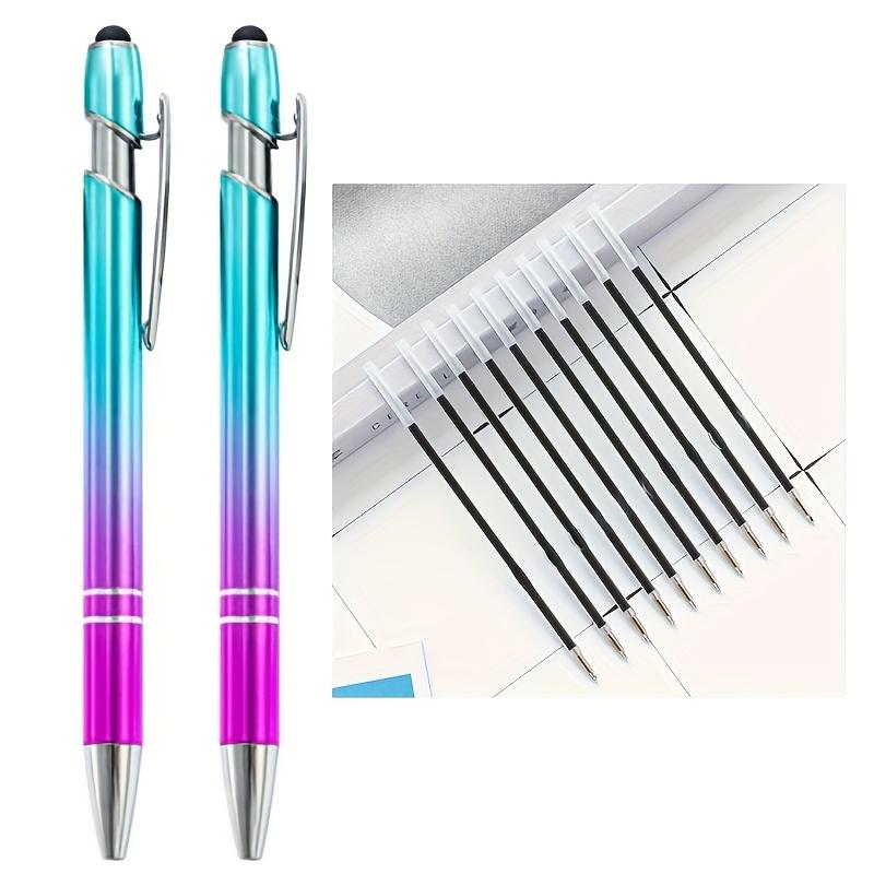 

10 Pen cores, 2 blue purple ballpoint pens 12pcs синий/фиолетовый