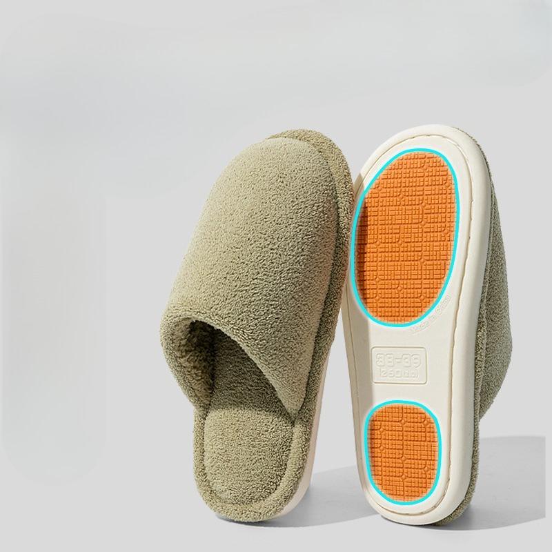 

Хлопковые тапочки для домашнего тепла, флис, противоскользящие и с защитой от запаха Fits 37-38 светло-зеленый